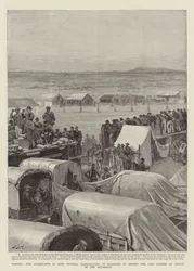 En attente, les habitants du Fort Victoria, Mashonaland, prêts à défendre le fort contre une attaque des Matabeles